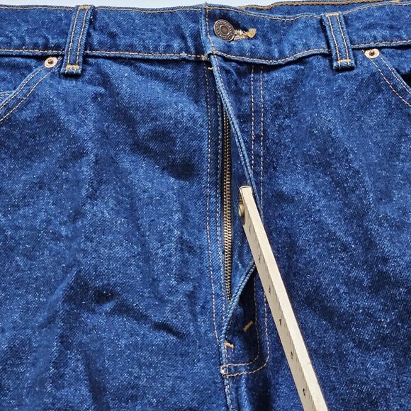 Levi's 619 VTG Jeans Mens 38x30 (27) Dark Blue Orange Tab Straight Rigid Denim - Picture 8 of 16